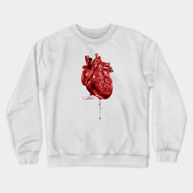 Heart Crewneck Sweatshirt by Dark Wing Art